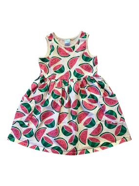 HANNA ANDERSSON | Watermelon Print Sleeveless Pocket A-Line Oeko Tex Dress